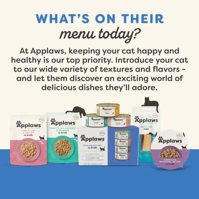 Show full view: Applaws Natural Tuna Fillet with Sea Bream in Broth Wet Cat Food, 2.47-oz pouch, case of 12 slide 7 of 10