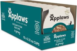 Applaws Ocean Fish Recipe in Gravy Wet Cat Food, 2.12-oz cup, case of 10
