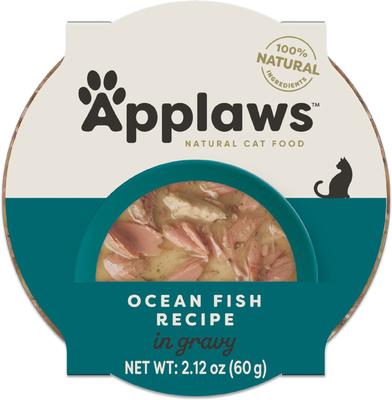 Show full view: Applaws Ocean Fish Recipe in Gravy Wet Cat Food, 2.12-oz cup, case of 10 slide 9 of 10