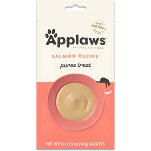 Applaws Salmon Puree Lickable Cat Treats, 0.5-oz tube, 6 count