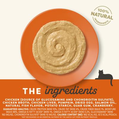 Show full view: Applaws Senior Chicken & Pumpkin Recipe Mousse Grain-Free Wet Cat Food, 2.47-oz pouch, case of 12 slide 3 of 9