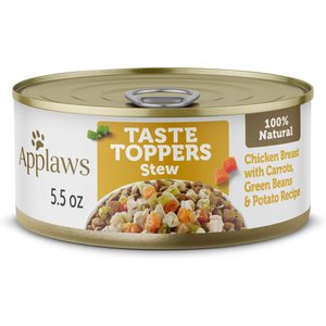 Applaws Taste Toppers Chicken Breast with Carrots, Green Beans & Potato Recipe Natural Wet Dog Food, 5.5-oz can, case of 12