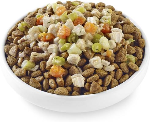 Show full view: Applaws Taste Toppers Chicken Breast with Carrots, Green Beans & Potato Recipe Natural Wet Dog Food, 5.5-oz can, case of 12 slide 3 of 8