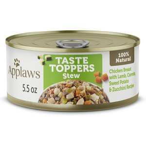Applaws Taste Toppers Chicken Breast with Lamb, Carrot, Zucchini & Sweet Potato Recipe Stew Natural Wet Dog Food, 5.5-oz pouch, case of 12