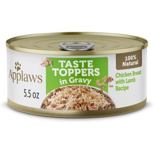 Applaws Taste Toppers Chicken Breast with Lamb Natural Wet Dog Food, 5.5-oz pouch, case of 12