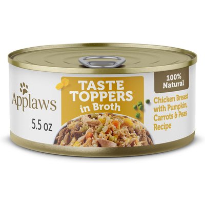 Applaws Applaws Taste Toppers Chicken Breast with Pumpkin, Peas & Carrots in Broth Natural Wet Dog Food, 5.5-oz pouch, case of 12