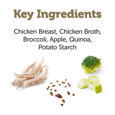 Show full view: Applaws Taste Toppers Chicken, Broccoli, Apple & Quinoa in Broth Wet Dog Food Topper, 3-oz pouch, case of 12 slide 4 of 8