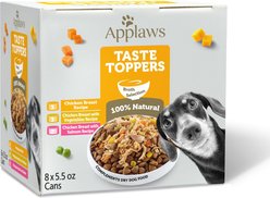 Applaws Taste Toppers Chicken in Broth Selection Natural Wet Dog Food, 5.5-oz can, case of 8