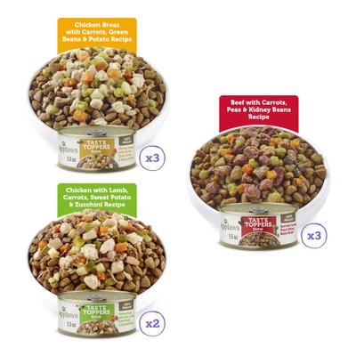 Show full view: Applaws Taste Toppers Variety Stew Selection Natural Wet Dog Food, 5.5-oz can, case of 8 slide 3 of 8