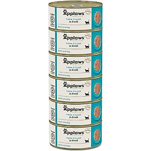 Applaws Tuna Fillet Canned Cat Food, 2.47-oz can, case of 6