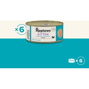 Applaws Tuna Fillet in Broth Wet Kitten Food, 2.47-oz can, case of 6