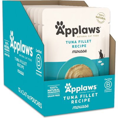 Applaws Applaws Tuna Fillet Mousse Wet Cat Food, 2.47-oz pouch, case of 12