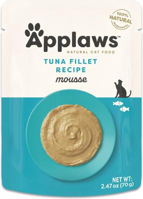 Show full view: Applaws Tuna Fillet Mousse Wet Cat Food, 2.47-oz pouch, case of 12 slide 8 of 9