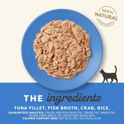 Show full view: Applaws Tuna Fillet with Crab in Broth Wet Cat Food, 2.47-oz can, bundle of 48  slide 6 of 12