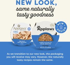Applaws Tuna Fillet with Crab Recipe in Gravy Limited ingredient Cat Food Pots, 2.12-oz pot, case of 18 slide 2 of 8