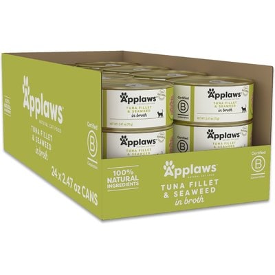 Applaws Applaws Tuna Fillet with Seaweed Canned Cat Food, 2.47-oz, case of 24