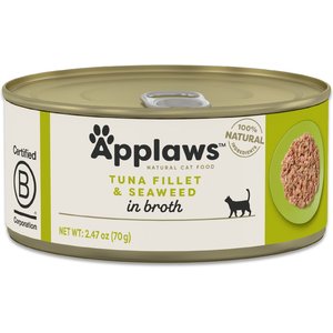 Applaws Tuna Fillet with Seaweed Canned Cat Food, 2.47-oz, case of 24
