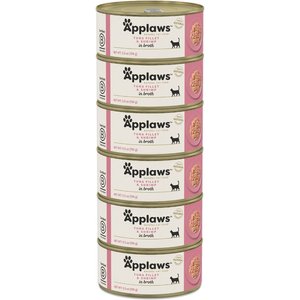 Applaws Tuna Fillet with Shrimp Canned Cat Food, 5.5-oz can, case of 6