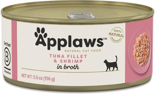 Show full view: Applaws Tuna Fillet with Shrimp Canned Cat Food, 5.5-oz can, case of 6 slide 8 of 10