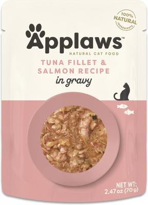 Show full view: Applaws Tuna Flakes with Sockeye Salmon in Gravy Wet Cat Food, 2.47-oz, case of 12 slide 9 of 11