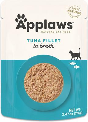 Show full view: Applaws Tuna in Broth Limited Ingredient Wet Cat Food, 2.47-oz pouch, case of 12 slide 9 of 10