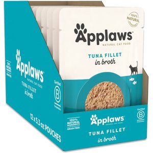 Applaws Tuna in Broth Limited Ingredient Wet Cat Food, 5.3-oz pouch, case of 12