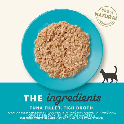 Show full view: Applaws Tuna in Broth Limited Ingredient Wet Cat Food, 5.3-oz pouch, case of 12 slide 4 of 10
