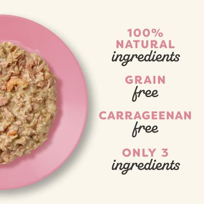 Show full view: Applaws Tuna with Shrimp Bits in Broth Wet Cat Food, 5.3-oz pouch, case of 12 slide 5 of 10