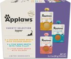 Applaws Variety Pack Bone Broth Selection Cat Food Topper, 3-oz pouch, case of 6