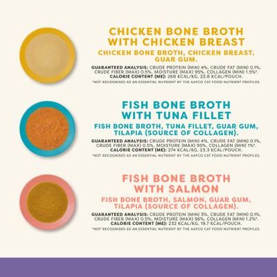 Show full view: Applaws Variety Pack Bone Broth Selection Cat Food Topper, 3-oz pouch, case of 6 slide 3 of 10