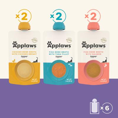 Show full view: Applaws Variety Pack Bone Broth Selection Cat Food Topper, 3-oz pouch, case of 6 slide 5 of 10