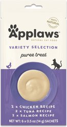 Applaws Variety Puree Selection Lickable Cat Treats, 0.5-oz tube, 6 count