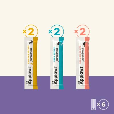 Show full view: Applaws Variety Puree Selection Lickable Cat Treats, 0.5-oz tube, 6 count slide 8 of 10
