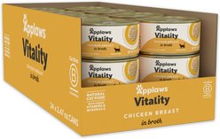 Applaws Vitality Chicken Breast In Broth Grain-Free Wet Cat Food, 2.47-oz can, case of 24 slide 1 of 8