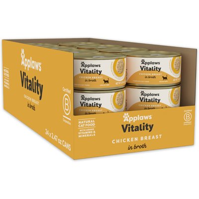 Applaws Applaws Vitality Chicken Breast In Broth Grain-Free Wet Cat Food, 2.47-oz can, case of 24