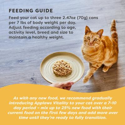 Show full view: Applaws Vitality Chicken Breast In Broth Grain-Free Wet Cat Food, 2.47-oz can, case of 24 slide 8 of 11