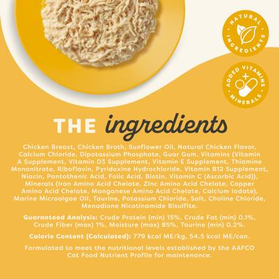 Show full view: Applaws Vitality Chicken Breast In Broth Grain-Free Wet Cat Food, 2.47-oz can, case of 24 slide 4 of 11