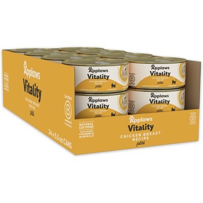 Applaws Applaws Vitality Chicken Breast Recipe Pate Grain-Free Wet Cat Food, 5.5-oz can, case of 24