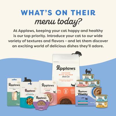 Show full view: Applaws Vitality Fish Pate Selection Grain-Free Wet Cat Food, 2.47-oz can, case of 12 slide 9 of 11