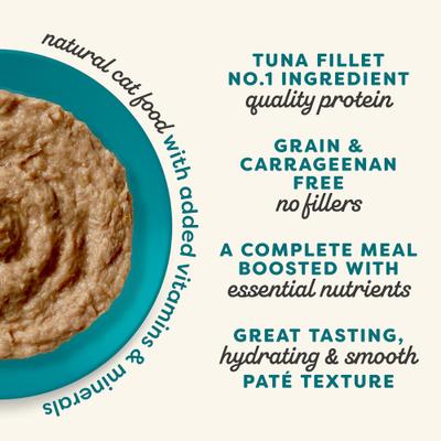 Show full view: Applaws Vitality Tuna Fillet & Mackerel Recipe Pate Grain-Free Wet Cat Food, 2.47-oz can, case of 24 slide 5 of 11
