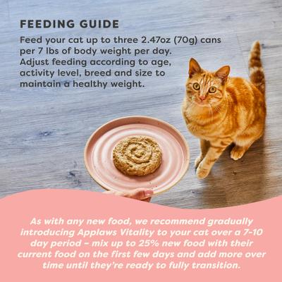 Show full view: Applaws Vitality Tuna Fillet & Mackerel Recipe Pate Grain-Free Wet Cat Food, 2.47-oz can, case of 24 slide 8 of 11