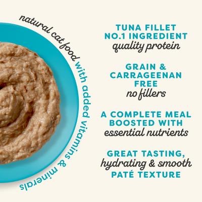 Show full view: Applaws Vitality Tuna Fillet Recipe Pate Grain-Free Wet Cat Food, 2.47-oz can, case of 24 slide 5 of 11