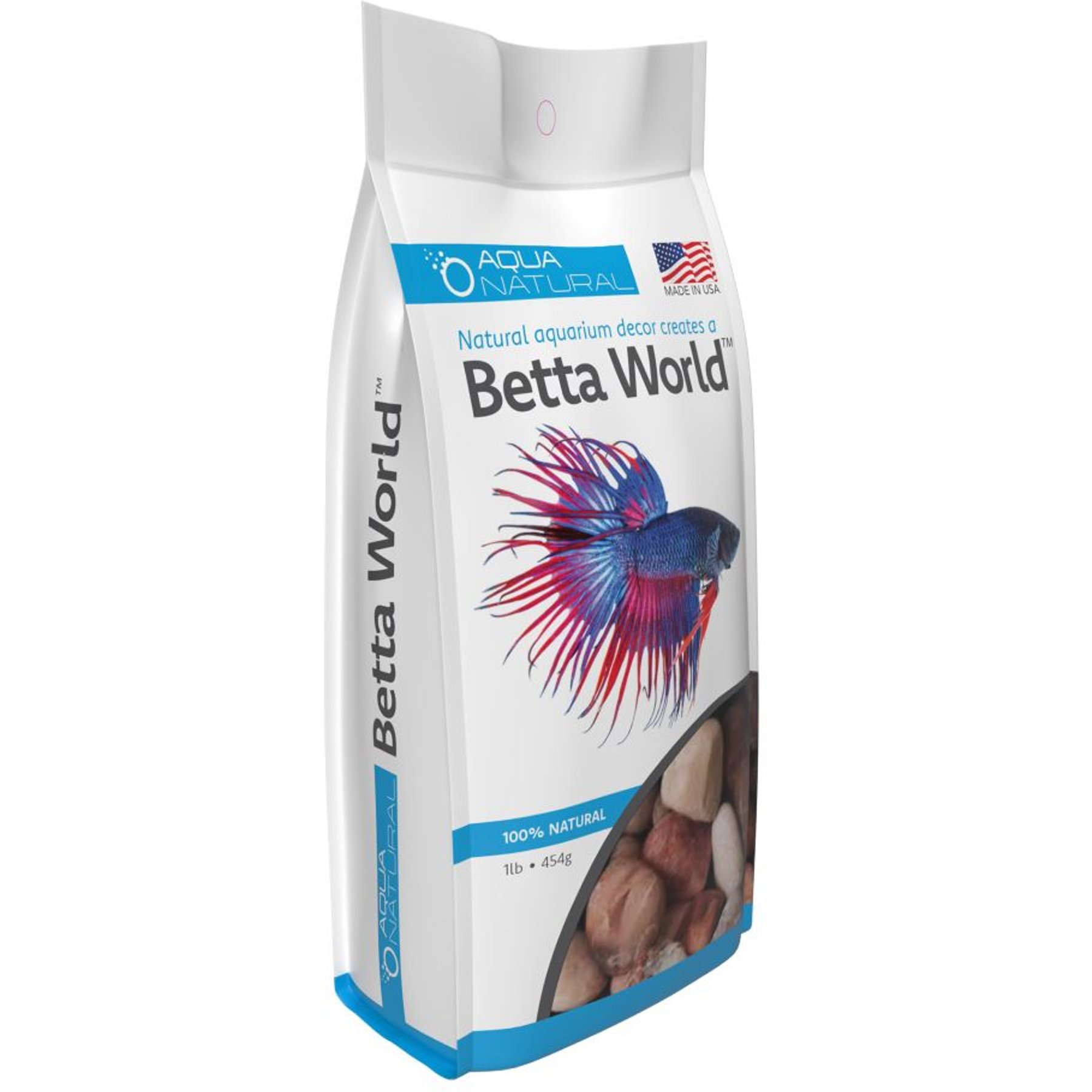 Aqua Natural Betta World Rose Cream Aquarium Gravel, 1-lb bag