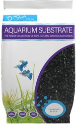 Aqua Natural Diamond Black Aquarium Gravel, 20-lb bag