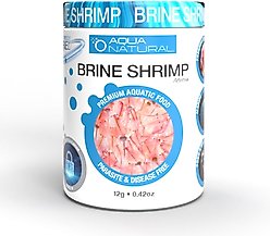 Aqua Natural Grain-Free Freeze-Dried Brine Shrimp Fish Food, 0.42-oz tub