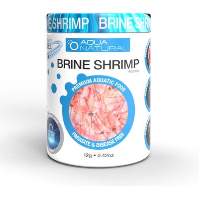 Aqua Natural Aqua Natural Grain-Free Freeze-Dried Brine Shrimp Fish Food, 0.42-oz tub