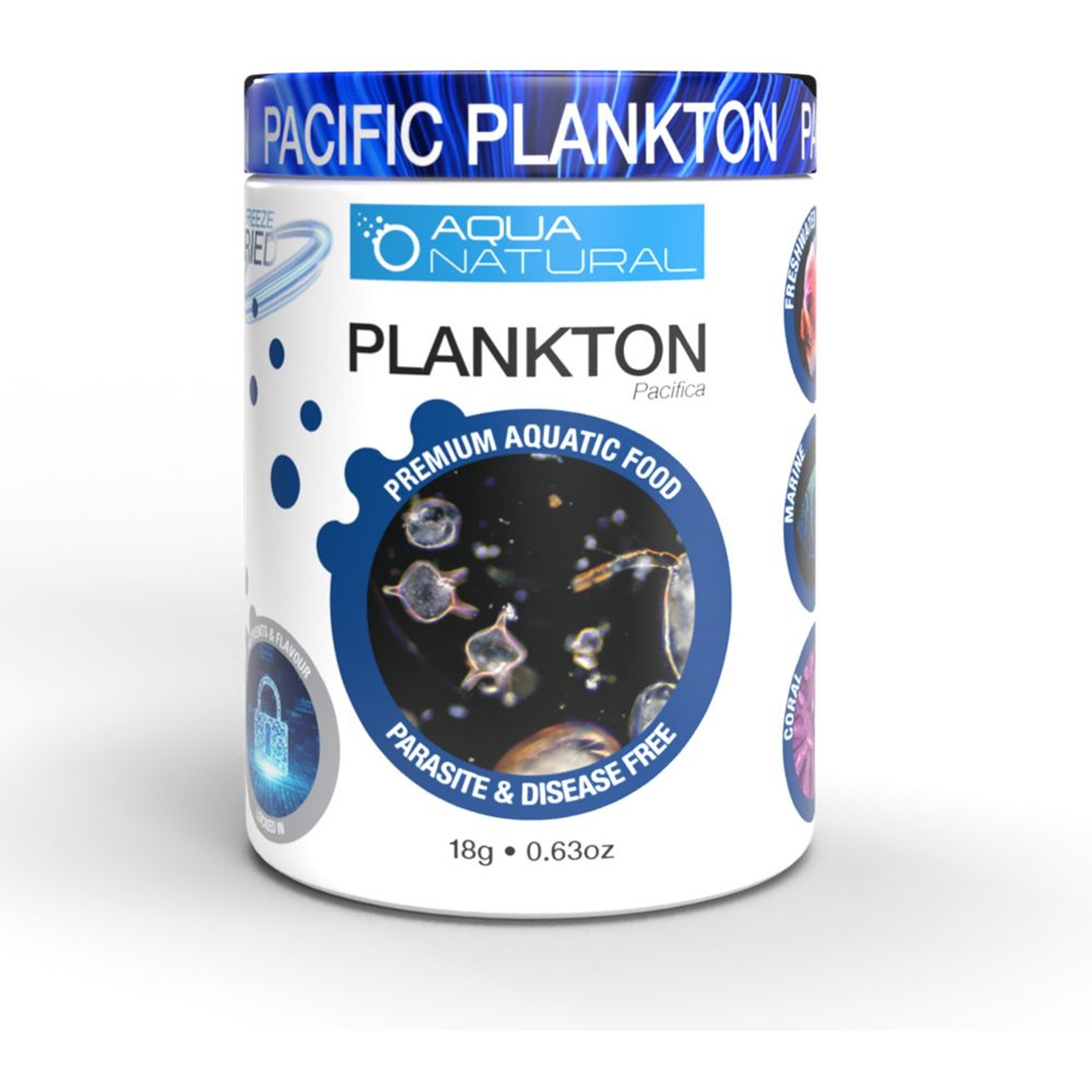 Aqua Natural Grain-Free Freeze-Dried Pacifica Plankton Fish Food, 0.65-oz tub