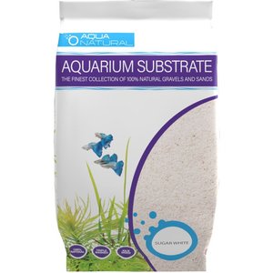 Aqua Natural Sugar White Sand Aquarium Gravel, 20-lb bag