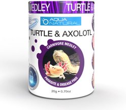 Aqua Natural Turtle & Axolotl Medley Fish Food, 0.70-oz tub
