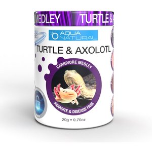 Aqua Natural Turtle & Axolotl Medley Fish Food, 0.70-oz tub